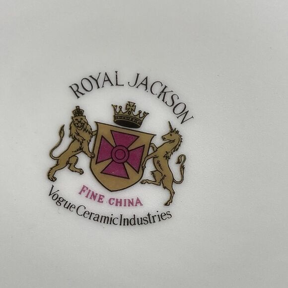 Royal Jackson Casserole Covered Dish Bowl‎ Vogue Ceramic Rose Silver - Picture 2 of 11